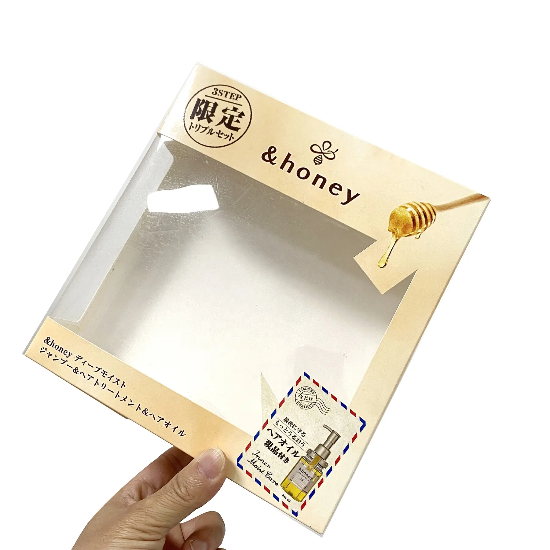 사용자 정의 다채로운 예술 코팅 종이 투명 창 충전기 창 케이크 상자 및 핸들 인쇄와 포장 상자