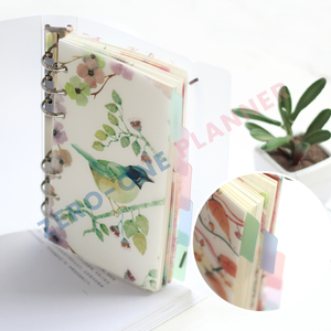 Customized PP Full Color Printing Index Page 5 Sheets Set 6 Rings Binder Planner Divider Page Refill Page - Product Image 5