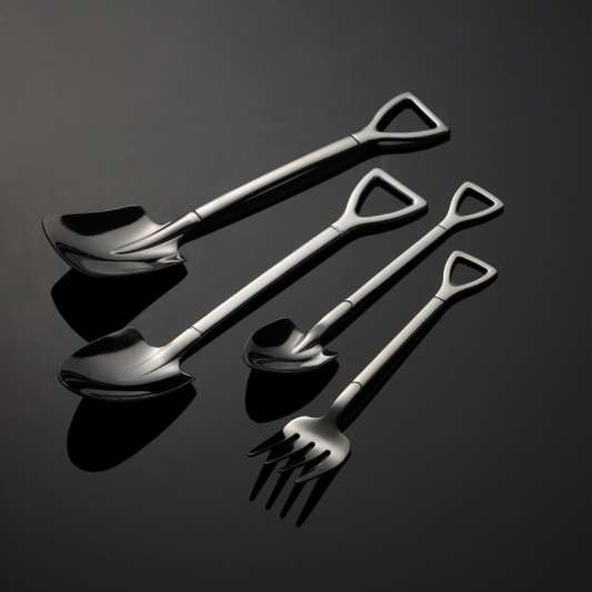 2021 new 304 stainless steel fork mini yogurt ice cream honey fruit salad dessert fork spoon set