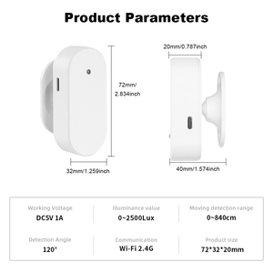 Tuya WiFi/<strong>Zigbee</strong> Human Presence Detector 24G Radar Distance Detection Smart Human Body PIR <strong>Sensor</strong> Support Voice <strong>Control</strong> - Product Image 6