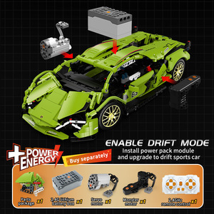 Kompatibel mit LEGO Elektro programmierung Fernbedienung Sportwagen Baustein Spielzeug - Product Image 6