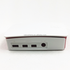 Caja de plástico ABS para Raspberry Pie, caja acrílica para Raspberry Pi 4, color rojo y blanco