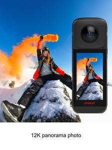 Yeni başlatılan motosiklet sürme için pantpano PanoX <span class=keywords><strong>V2</strong></span> 12K <span class=keywords><strong>360</strong></span> panoramik eylem kamera