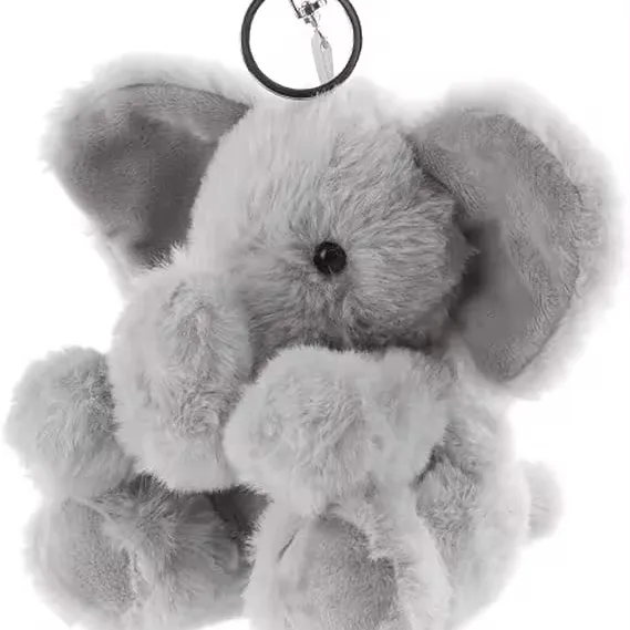 Милые игрушки плюшевый серый слон чучело животных мягкий брелок для детей сумка, кошелек, рюкзак, сумочка (6 дюймов)