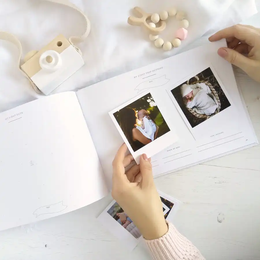 Journal des premiers cinq ans du bébé, livre de souvenirs de nouveau-né, impression personnalisée, livre de souvenirs de bébé