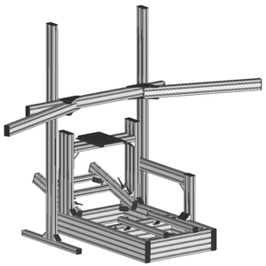 Cabina de simulación integrada 4080 perfil de aluminio Simulador de juego de carreras de siguiente nivel con soporte de monitor de tres pantallas