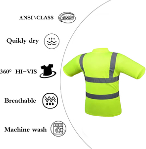 Nhà Máy biểu tượng tùy chỉnh thoáng khí & mồ hôi thấm vải cao khả năng hiển thị an toàn xây dựng Áo sơ mi - Product Image 6