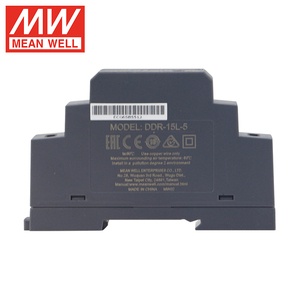Mean Well-Fuente de alimentación Convertidora de aislamiento de carril DIN, entrada de 15W, 18-75VDC, salida de 5VDC, 1, 2, 1, 2, 2