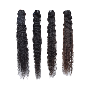 100% işlenmemiş doğal ham bakire manikür hizalanmış hint tapınak insan saçı postiş dalga kıvırmak gevşek derin güvenilir satıcı bakmak - Product Image 1