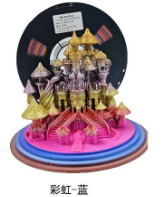 Soie arc-en-ciel bleu