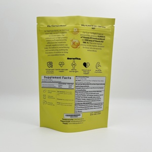 Yeniden kullanılabilir Vitamin torbalar ile 10-Color gravür baskı gıda paketi depolama için fermuar fermuarlı çanta kilit kapatma Stand up - Product Image 2