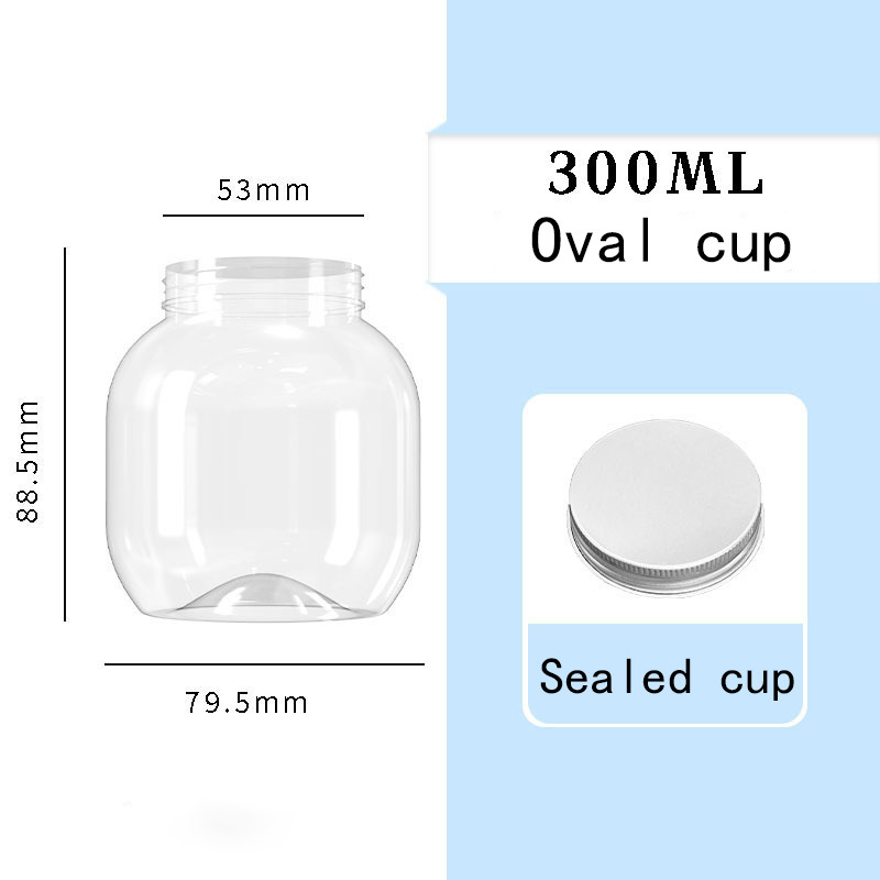 300ml oval bottom sealed lid