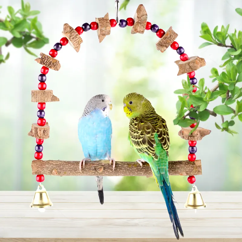Bird accessoires aviary decor game parrot chewing wood love large bird toys toys for birds