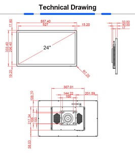 Control remoto personalizado de fábrica para montaje en pared 3G 4G Android 11/12 WiFi pantalla táctil monitor LCD 24 pulgadas - Product Image 6