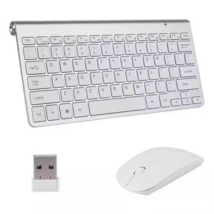 Mini 78 teclas de metal inalámbrico mini USB teclado 2,4G inalámbrico Chiclet teclado inalámbrico y ratón conjunto combinado para ordenador portátil - Product Image 2