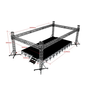 Led duvarlar destek açık sahne kafes Led ekranlar için özel sistem tasarım 12 inç alüminyum kare kutu kafes - Product Image 1