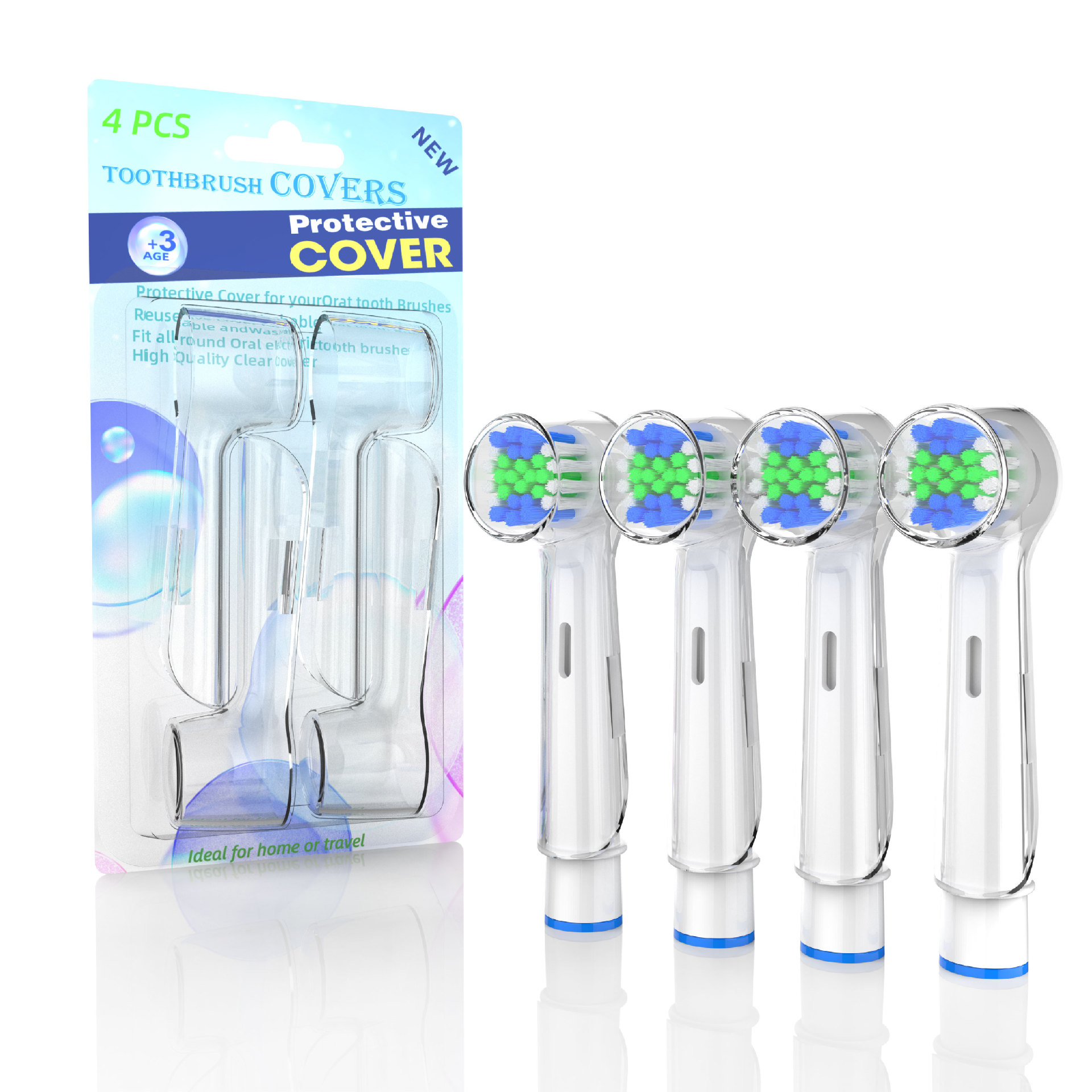 Type C lids, 4-pack (boxed) - Transparent