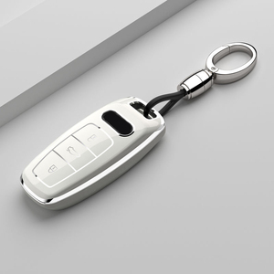 מפתח המכונית תיק תיבת מפתח עיצוב עבור <span class=keywords><strong>audi</strong></span> q4 e-tron 2022 2023 2024 2025 2026 quatro אביזרי רכב לשנות
