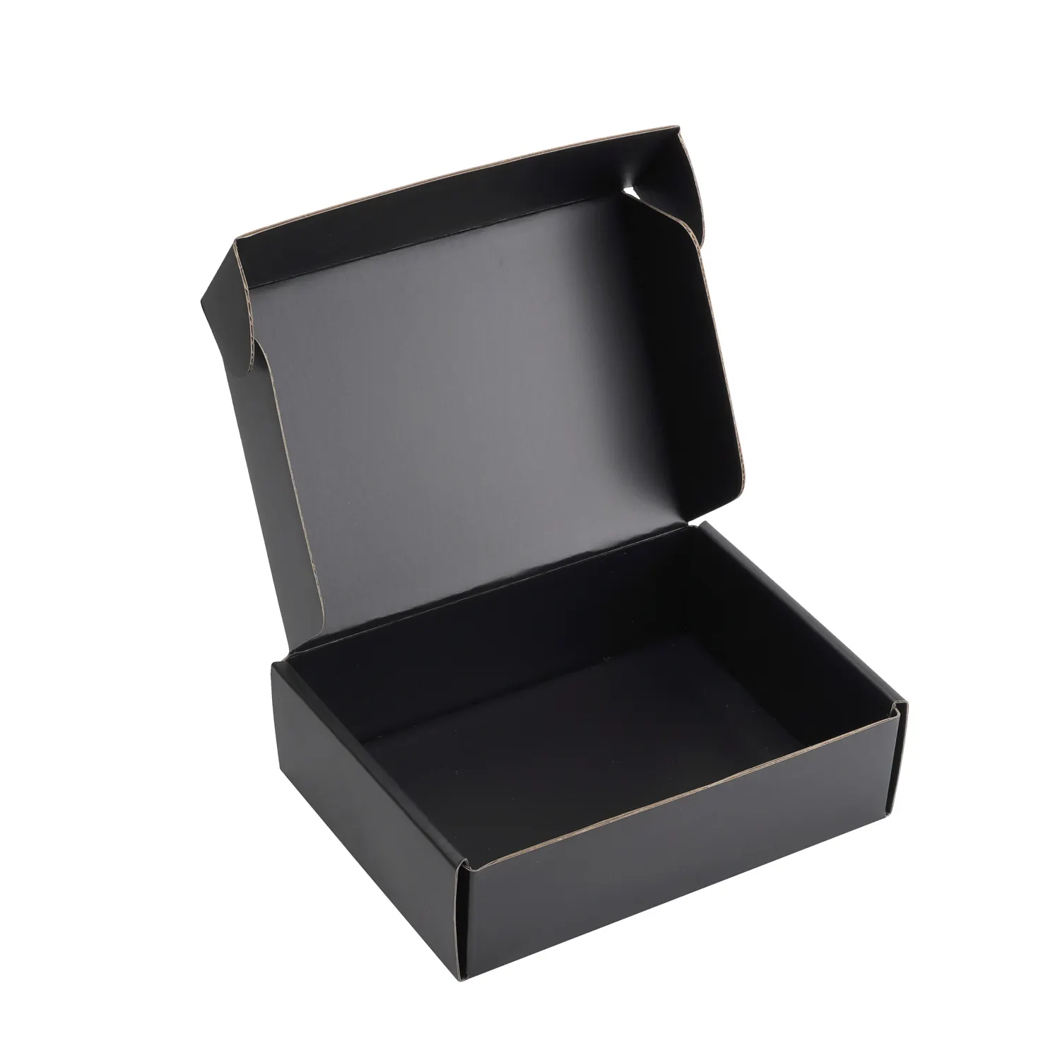 صندوق بريد ورقي أسود تصميم مجاني شعار مخصص صندوق تعبئة العناية الذاتية صناديق شحن بريدية جميلة طبيعية
