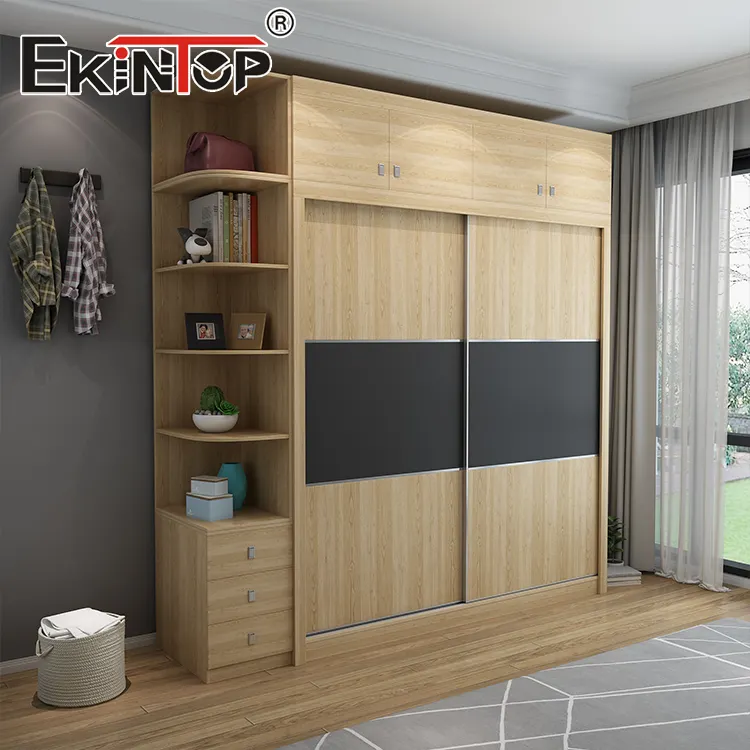 Современная мебель для спальни Ekintop, портативный шкаф с раздвижной дверью