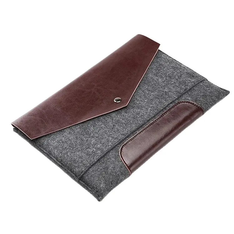 Offre Spéciale PU EN CUIR Feutre Ordinateur Portable Manches Ordinateur Portable Tablette De Poche Sac Pour Macbook 11-14 pouces