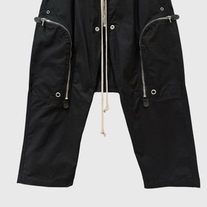 深色潮流多口袋拉链休闲裤男士嘻哈坠裆七分裤 - Product Image 4