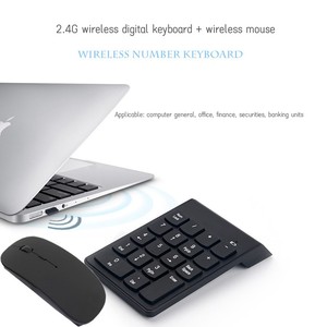 2,4G 18 Teclas Número Pad y Ratón Combo Inalámbrico Mini Contabilidad Financiera Teclado Numérico - Product Image 4