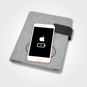 Personalized 16G USB Flash Drive 8000 MAh Wireless Charging Power Bank A5 Leather <strong>Notebook</strong> Custom Logo Built <strong>Folder</strong> Hardcover - Product Image 3