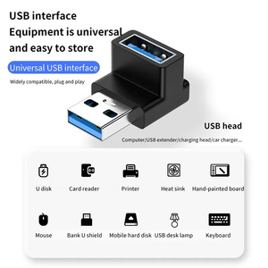 อะแดปเตอร์ต่อพ่วงมุมขวาสำหรับ3.0 USB 90องศาอะแดปเตอร์ที่เชื่อมขึ้น10Gbps สำหรับแล็ปท็อปพีซี - Product Image 4