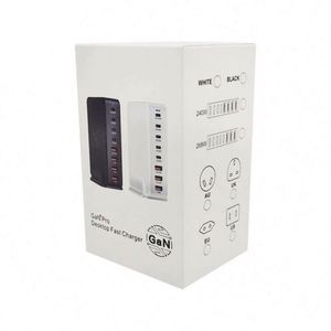 240W Gan多8端口4个USB和4个PD C型充电器100W电脑充电器USB C电源适配器QC3.0快速手机充电器 - Product Image 6