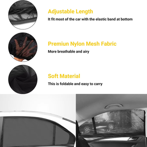 Foldable <strong>Sunshade</strong> Protector Baby Car Side Window <strong>Mesh</strong> Curtain <strong>Sunshade</strong> Windshield Shade in Nylon Mosquito <strong>Net</strong> for Kids - Product Image 4