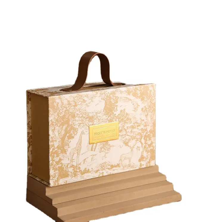 Высококачественная квадратная Подарочная коробка с принтом замок Небесный и земляной крышки раскладная коробка Милая Свадебная подарочная коробка с ручкой