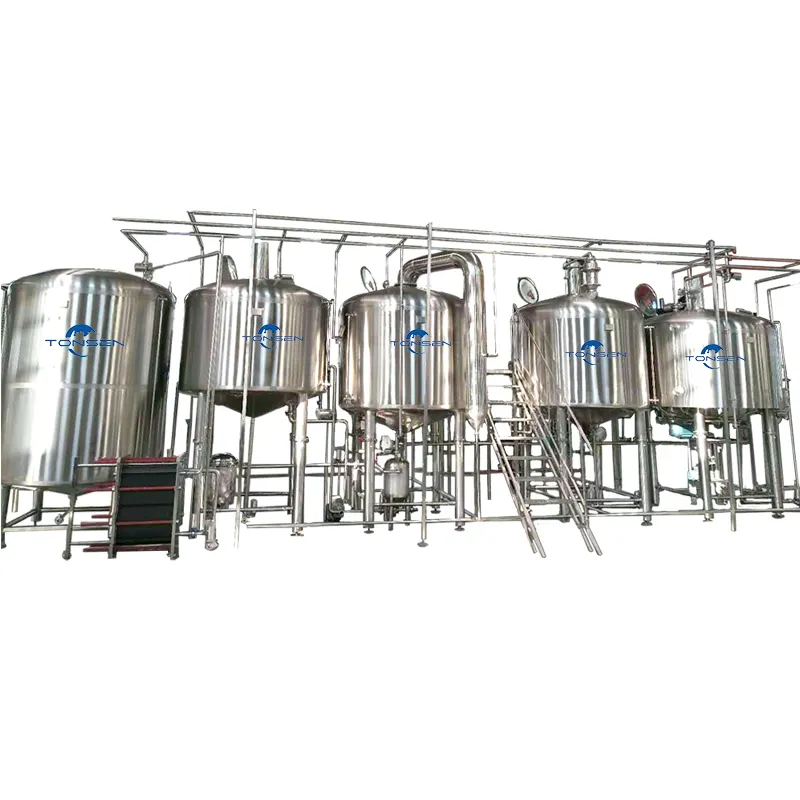 50hl Micro Brewery Equipment 1000l Sistema de elaboración de cerveza con componentes de núcleo de bomba Mash Tun Capacidad de 700l para Pub Brewery