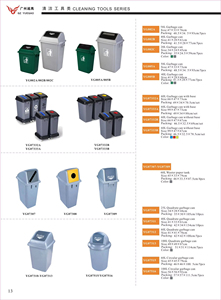 Clasificación comercial Cubo de basura reciclable Cubo de basura de plástico Clasificación de plástico Cubo de basura - Product Image 5