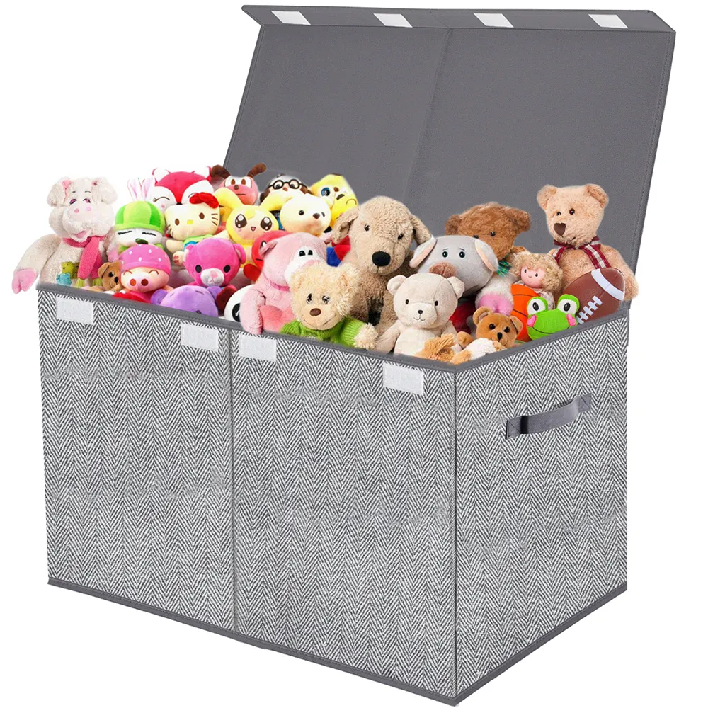 Save Space Top Quality Stand Foldable Children Toys Storage Bins with Collapsible Lids for Home Organization