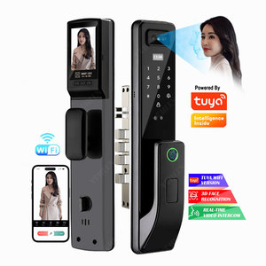 Tuya telecamera Wifi serratura porta elettronica 3d volto riconoscimento digitale serratura porta porta blocco scheda Video Intercom codice chiave Smart Lock - Product Image 1
