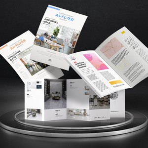高品质A4目录印刷定制彩色公司传单手册和纸板小册子低价 - Product Image 1