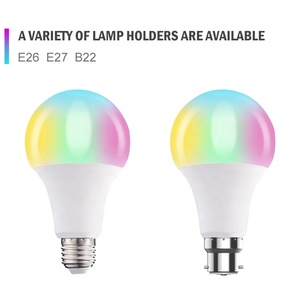 Fxpot Alexa lamba Google ev akıllı kontrol RGB karartma B22 E26 E27 10w Led Bluetooth ışık rgb - Product Image 6