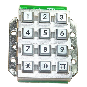 Compact 12-Button Matrix Keypads 3*4 Controller <strong>with</strong> Durable Metal Material