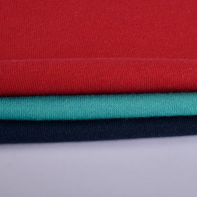 Hot selling 260gsm cvc cotton polyester knit french terry fabric for sweatshirt and hoodie