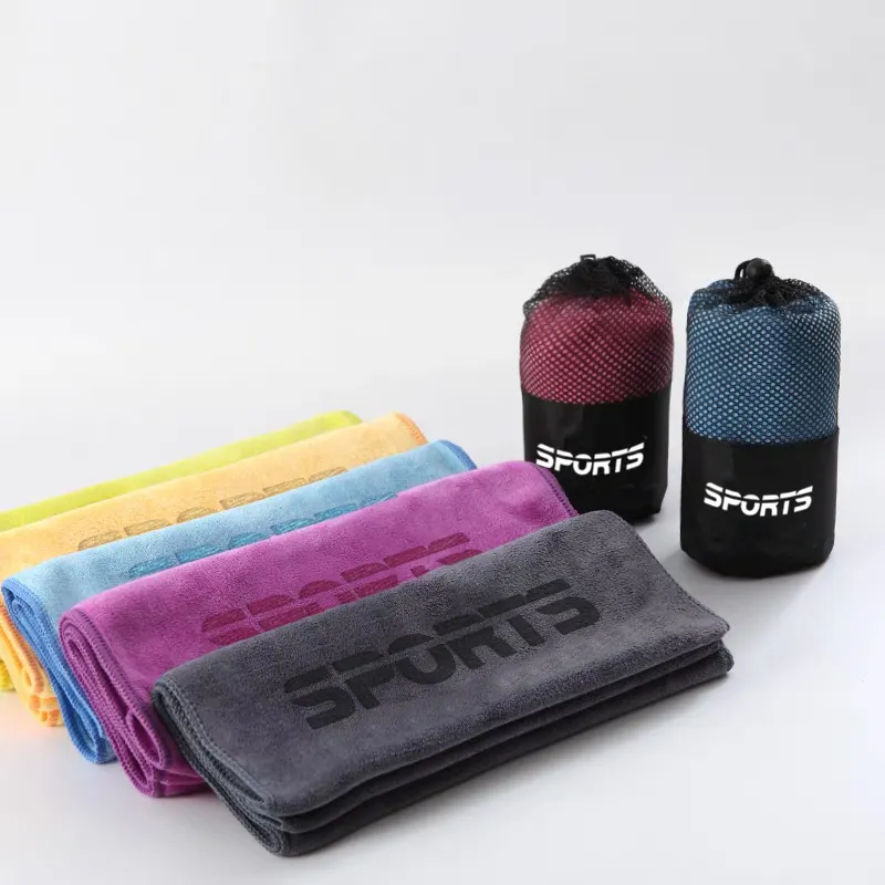 Ucuz yüksek kalite özel Logo mikrofiber spor Golf spor açık ter havlu emici SPA hızlı kurutma havlu