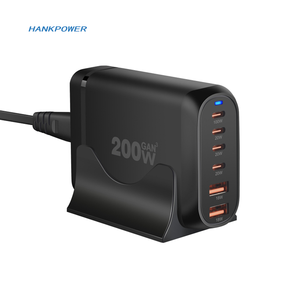OEM ODM 6 Port PD USB GaN 200W Fast Desk PD QC Quick Charger <strong>4</strong> Type C <strong>3</strong> USB a Ports Desktop Charger - Product Image 3