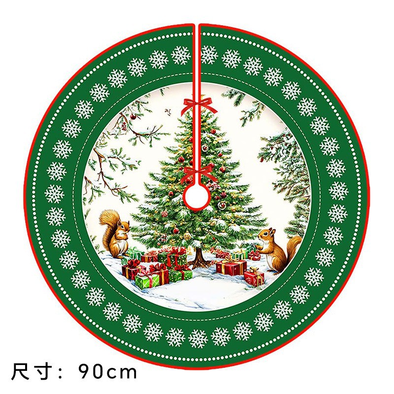 Sapin de Noël flocon de neige bord vert