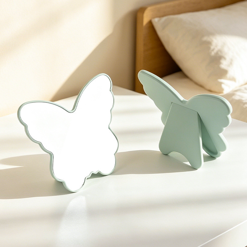 Butterfly desk mirror-light green