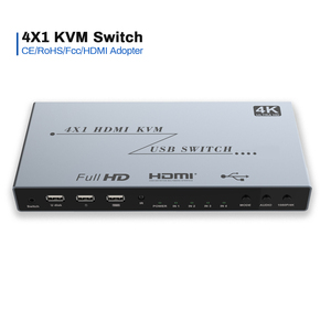 Verified Factory 4x1 2x1 8K HDMI <strong>KVM</strong> <strong>Switch</strong> 4K60 4K30 2 Port 4 Port HDMI <strong>KVM</strong> Selector Switcher PC Extended Display
