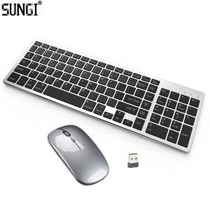 Wireless <strong>Keyboard</strong> <strong>and</strong> <strong>Mouse</strong> Combo Bluetooths Rechargeable Full Size <strong>Multi</strong>-Device (BT 5.0+3.0+2.4G) for Mac OS/iOS/Wins/Android - Product Image 1