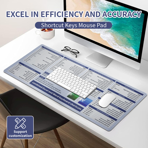 Alfombrilla de ratón grande para ordenador de oficina, alfombrilla de escritorio de acceso directo de Excel con idioma personalizado, alfombrilla de ratón para teclado, alfombrilla de ratón versión en inglés - Product Image 2