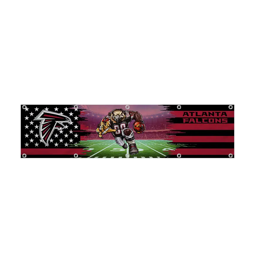 Tùy chỉnh Atlanta falcons đội bóng đá linh vật biểu ngữ 60x240cm 2x8ft Fan tốt nhất cờ