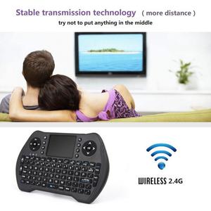 MT10 Mini tastiera Wireless QWERTY 2.4G inglese russo con Touchpad per Notebook Android TV Box