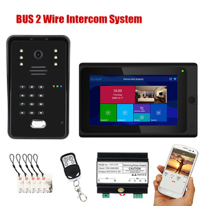 Sistema de intercomunicación con WiFi para puerta de vídeo, sistema de vídeo con WiFi, por aplicación Control inteligente, BUS, 2 cables, estilo europeo, carril DIN - Product Image 1